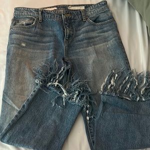 Fringe bottom jeans